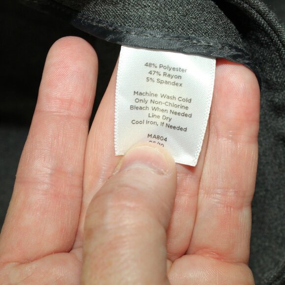 Talbots Size 14 Grey Classic Side Zip Straight Leg Pants - Picture 6 of 8